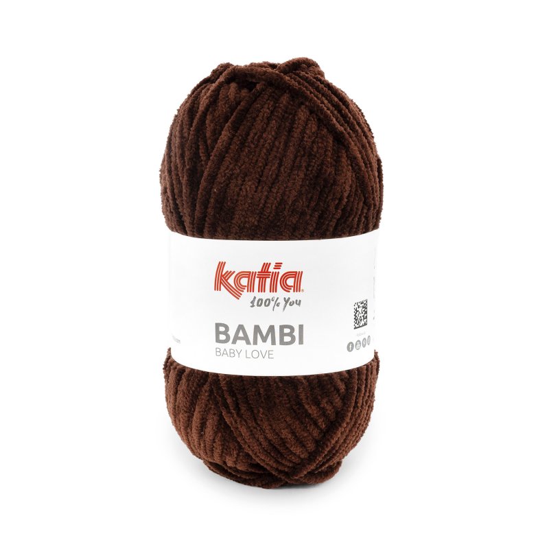 BAMBI MORBIDA CINIGLIA KATIA GOMITOLO DA 100 GR PER 120 METRI SI LAVORA CON FERRI UNCINETTO 6