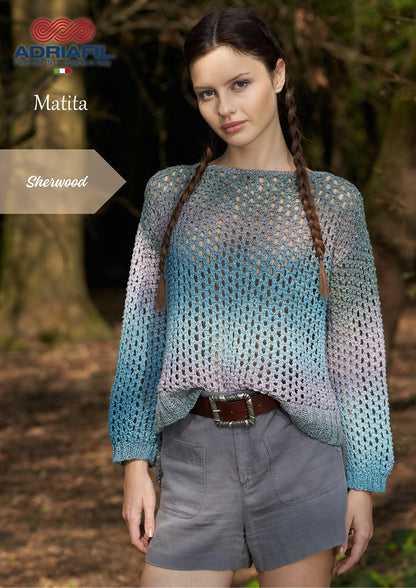 Filato Matita Adriafil Cotone e Canapa (100g) | Gomitolo Sfumato 100% Naturale | Merceria Flavia