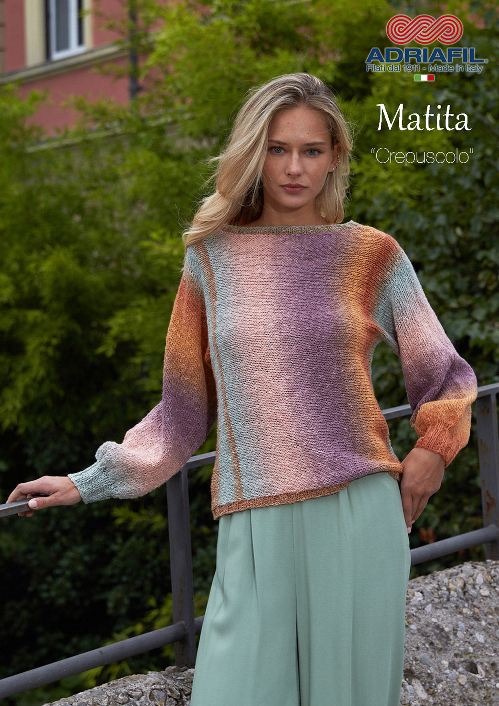 Filato Matita Adriafil Cotone e Canapa (100g) | Gomitolo Sfumato 100% Naturale | Merceria Flavia