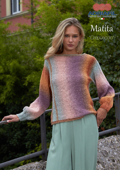 Filato Matita Adriafil Cotone e Canapa (100g) | Gomitolo Sfumato 100% Naturale | Merceria Flavia