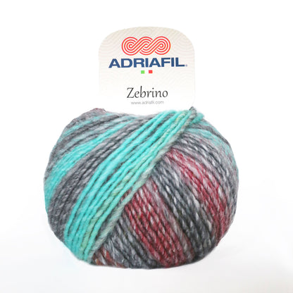ADRIAFIL ZEBRINO MISTO LANA 53%lana 47% acrilico gr 50 metri 125 ferri 4,5