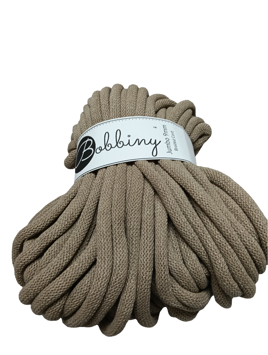 BOBBINY JUMBO FILATO IN CORDA DA 9 MM PER 30 METRI  PER BORSE, CESTE, TAPPETI,FASCIATOI E CULLE PER BAMBINI