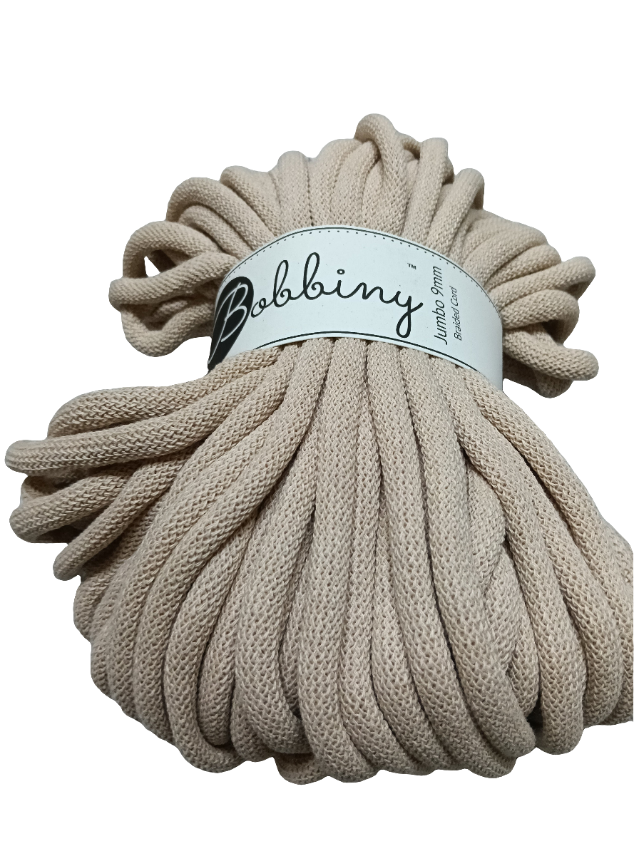 BOBBINY JUMBO FILATO IN CORDA DA 9 MM PER 30 METRI  PER BORSE, CESTE, TAPPETI,FASCIATOI E CULLE PER BAMBINI