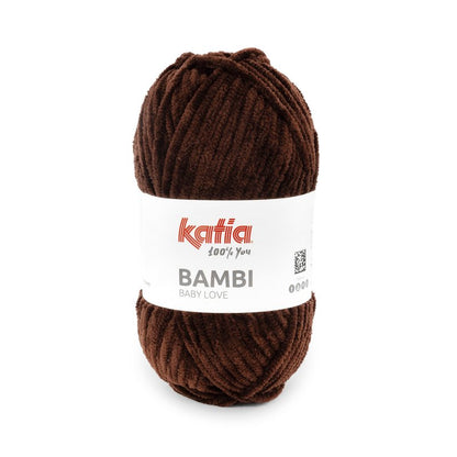 BAMBI MORBIDA CINIGLIA KATIA GOMITOLO DA 100 GR PER 120 METRI SI LAVORA CON FERRI UNCINETTO 6