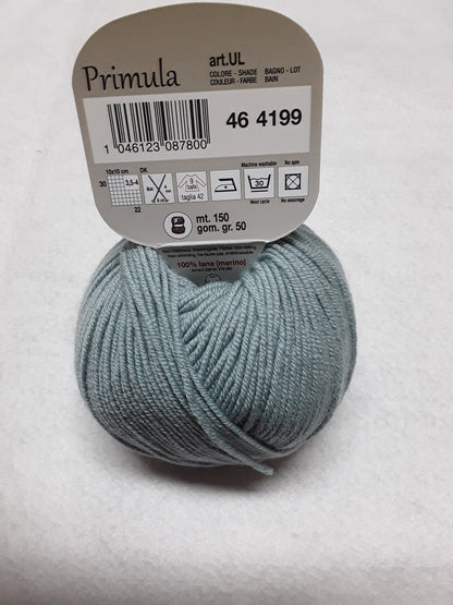 PRIMULA ADRIAFIL 50 GR METRI 150 100% lana (merino extra fine) Ferri: 4mm