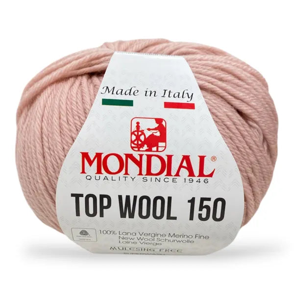 Filato Top Wool 150 Mondial – Gomitolo 100% Lana Vergine Irrestringibile