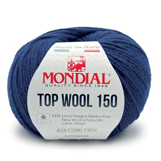Filato Top Wool 150 Mondial – Gomitolo 100% Lana Vergine Irrestringibile
