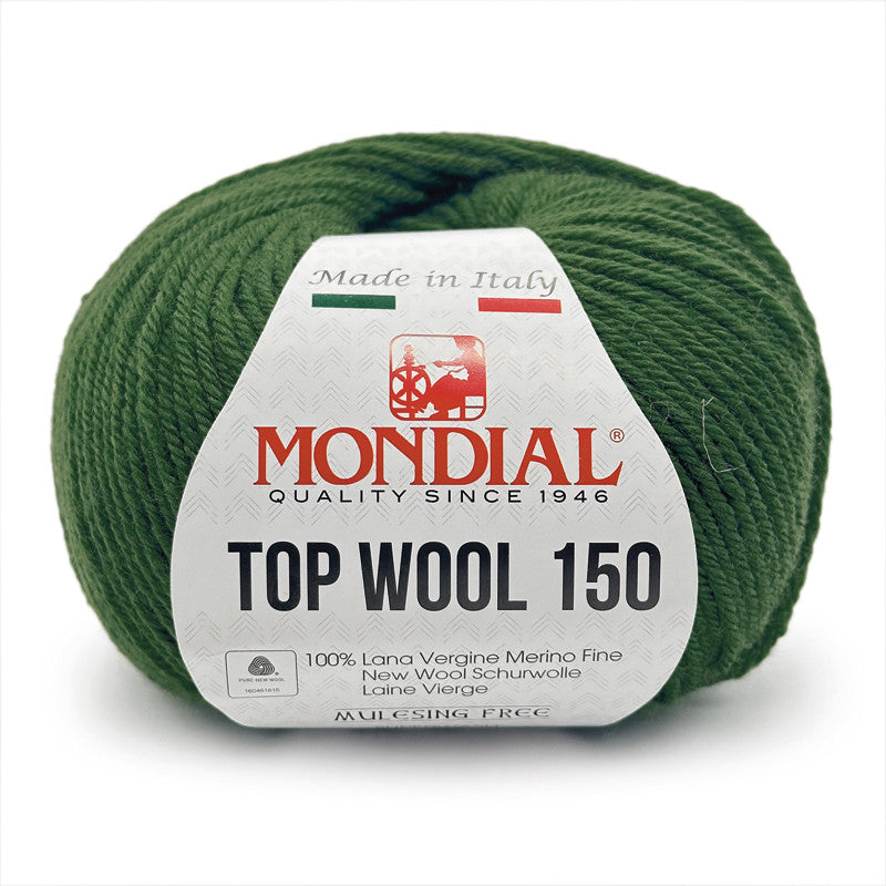 Filato Top Wool 150 Mondial – Gomitolo 100% Lana Vergine Irrestringibile