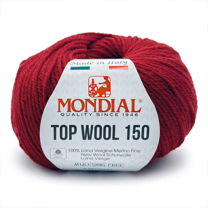 Filato Top Wool 150 Mondial – Gomitolo 100% Lana Vergine Irrestringibile