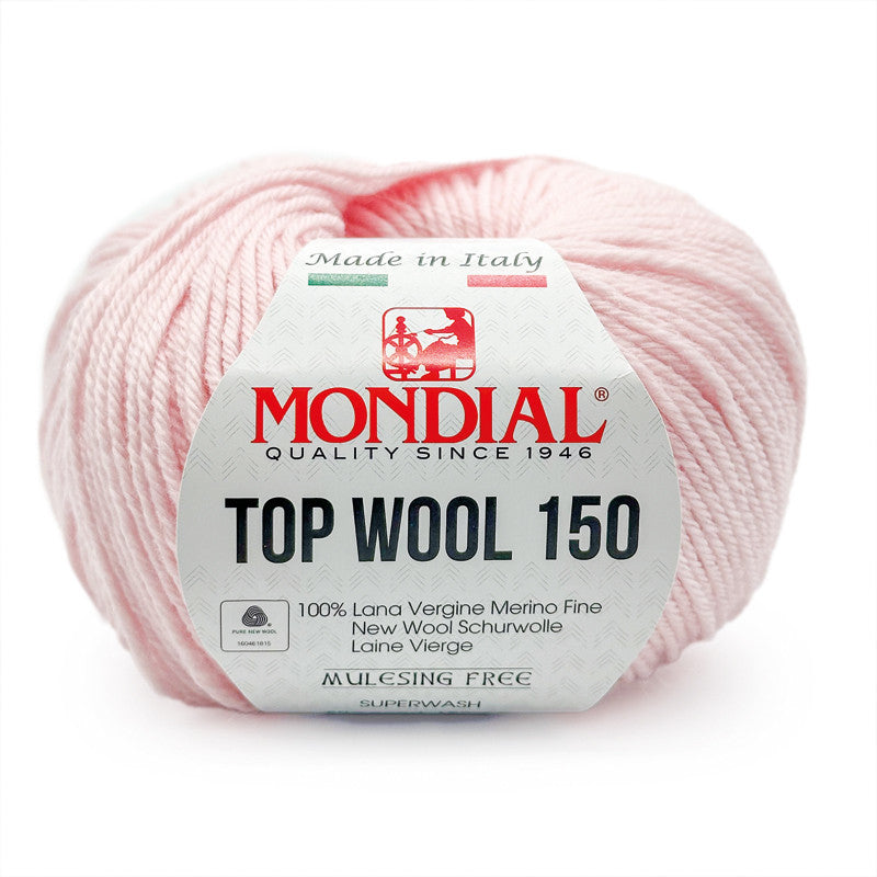 Filato Top Wool 150 Mondial – Gomitolo 100% Lana Vergine Irrestringibile