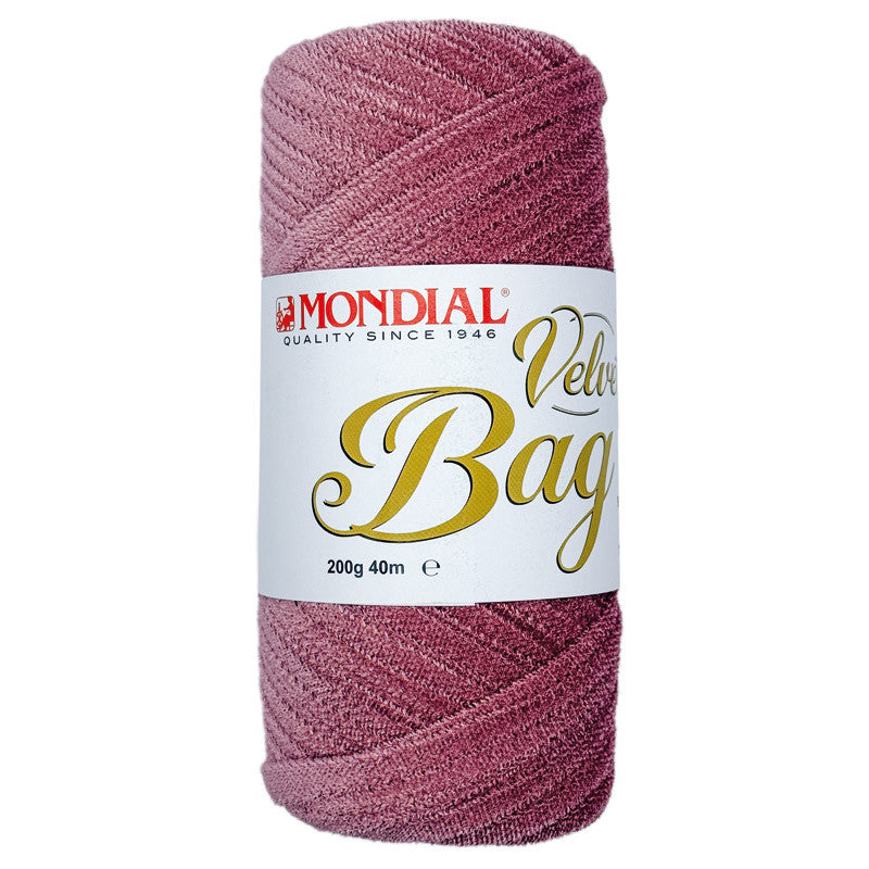 Filato Velvet Bag Lane Mondial - Fettuccia Tubolare in Velluto per Borse all'Uncinetto (200g)