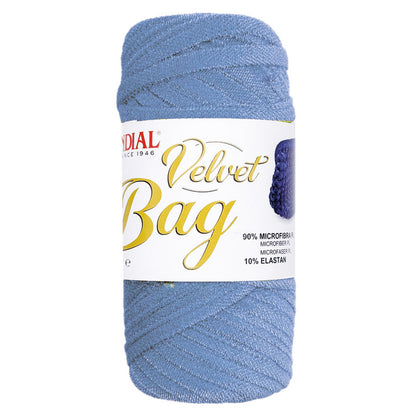Filato Velvet Bag Lane Mondial - Fettuccia Tubolare in Velluto per Borse all'Uncinetto (200g)