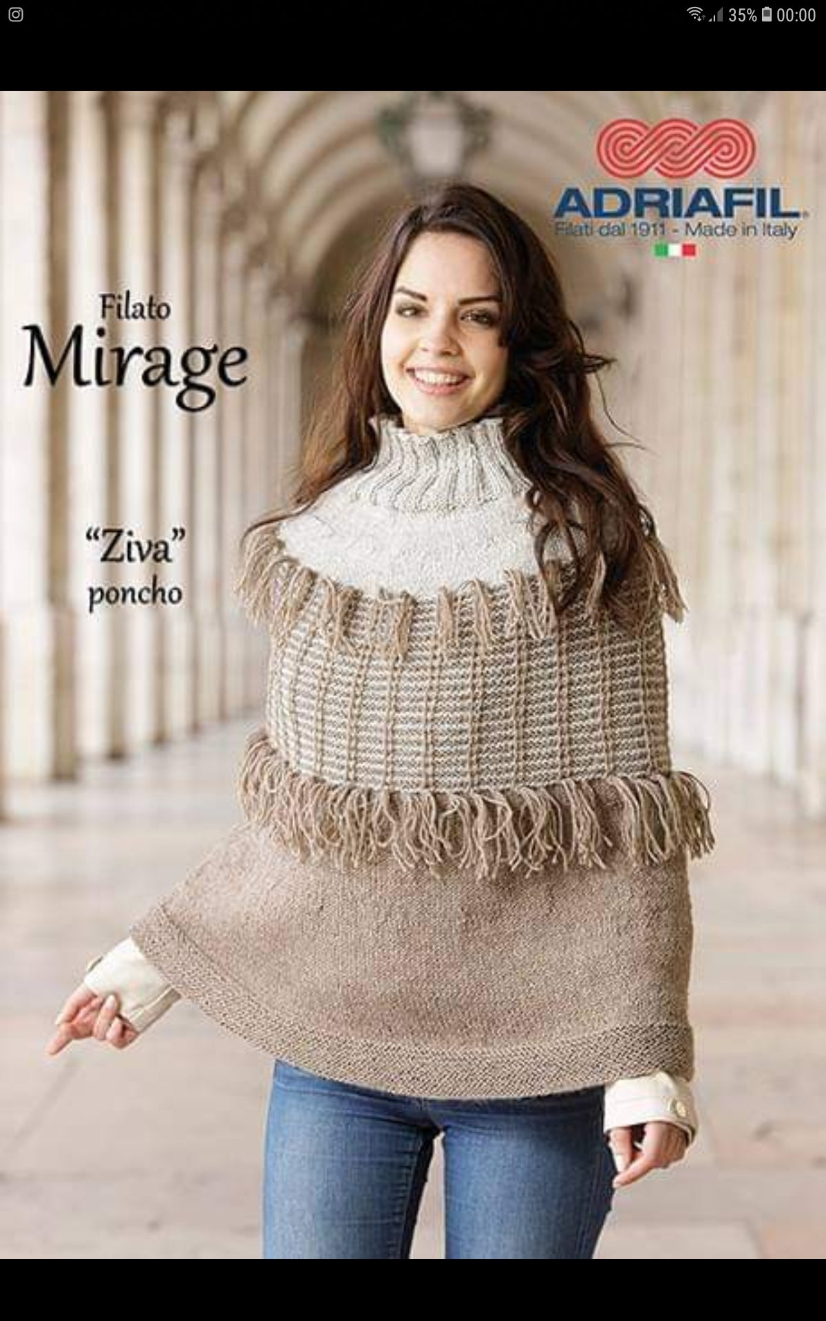 Lana Mirage Adriafil Gomitoli da 50g. 125 metri 55% Lana 45% Acrilico ferri uncinetto 4/4,5